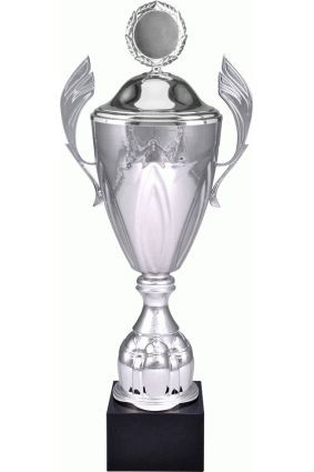 Puchar metalowy srebrny EDOS z przykrywką 4127/P