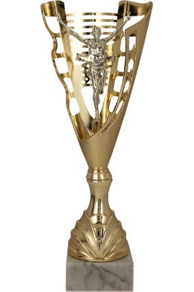 Puchar plastikowy złoto-srebrny biegi FOREST 4184