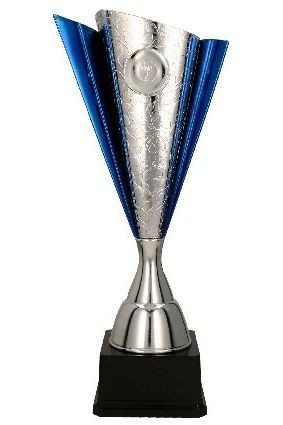 Puchar plastikowy srebrno-niebieski FABIS BL 4203