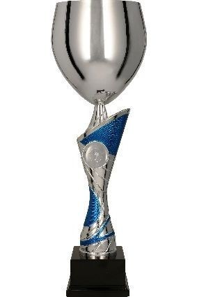 Puchar metalowy srebrno-niebieski EMIRAS BL 4203
