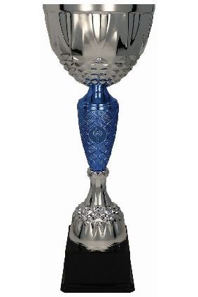 Puchar metalowy srebrno-niebieski ELMOS BL 4208