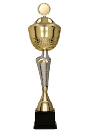 Puchar metalowy złoto-srebrny ELORA z przykrywką 4211/P