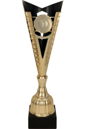 Puchar plastikowy złoto-czarny OTI BK