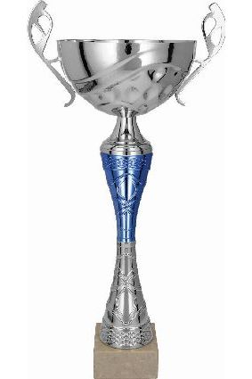Puchar metalowy srebrno-niebieski MIGOS BL 7212