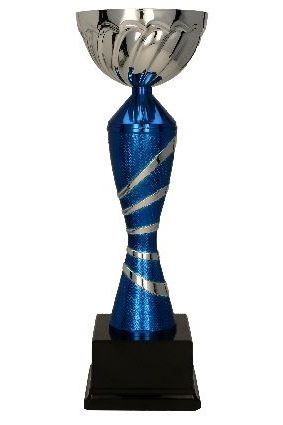 Puchar metalowy srebrno-niebieski OTARIS BL 7223