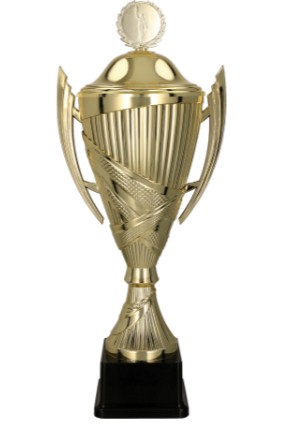 Puchar plastikowy złoty ORSONA z przykrywką 7225/P