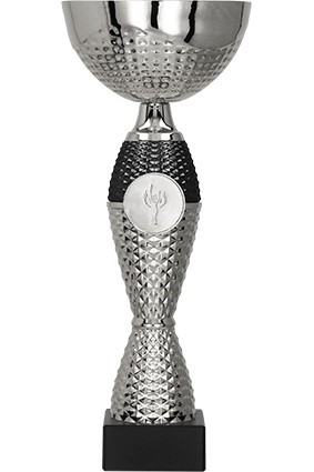 Puchar metalowy srebrno – czarny 8347