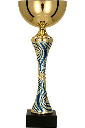 Puchar metalowy złoto – niebieski 8358
