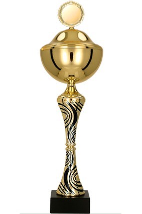 Puchar metalowy złoto – czarny z przykrywką 8359/P