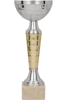 Puchar metalowy srebrno-złoty VEGAS G 9104