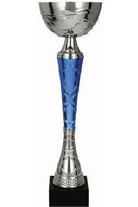 Puchar metalowy srebrno-niebieski TUMAS BL 9218