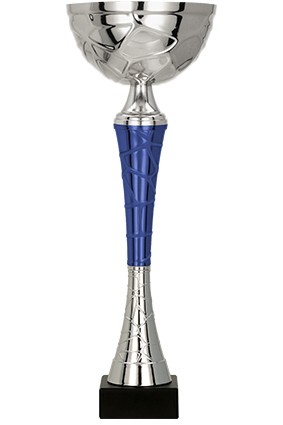 Puchar metalowy srebrno – niebieski 9255