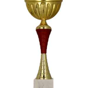 9272 Puchar metalowy złoto - burgundowy