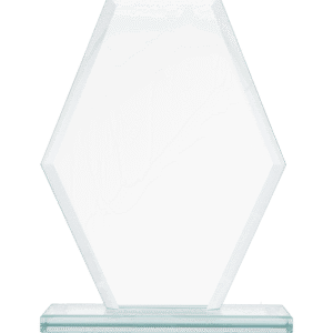 Trofeum szklane z rozklejoną podstawą