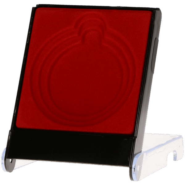 H1_RD Etui plastikowe na medal 70mm 116x84x18mm czerwone