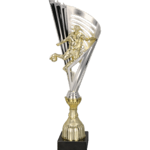 Puchar plastikowy srebrno-złoty T-S MERI SOC