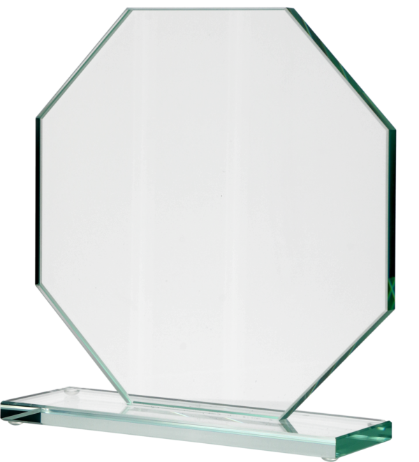 Trofeum szklane z nadrukiem kolorowym LuxorJet - grawerowane oraz wypełnione farbą