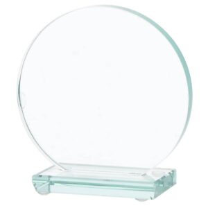Trofeum szklane z rozklejoną podstawą z etui
