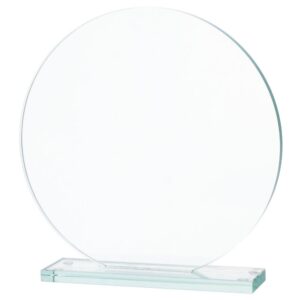 Trofeum szklane z rozklejoną podstawą z etui