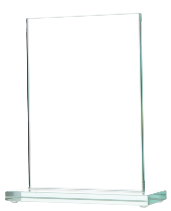 Trofeum szklane z nadrukiem kolorowym LuxorJet - grawerowane oraz wypełnione farbą