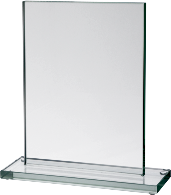 Trofeum szklane z nadrukiem kolorowym LuxorJet - grawerowane oraz wypełnione farbą