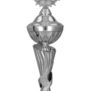 9294_P Puchar metalowy srebrny z przykrywką