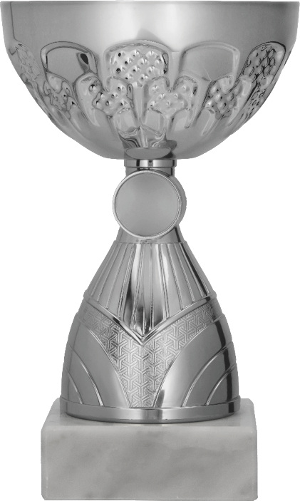 Puchar metalowy srebrny (emblemat 25mm)