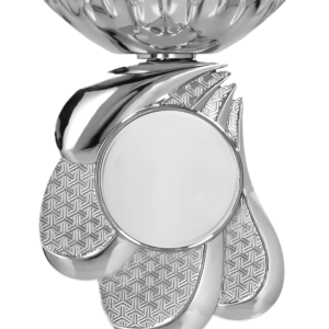 9321_P Puchar metalowy srebrny z przykrywką