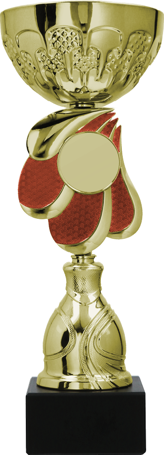 Puchar metalowy złoto-czerwony (emblemat 25mm)