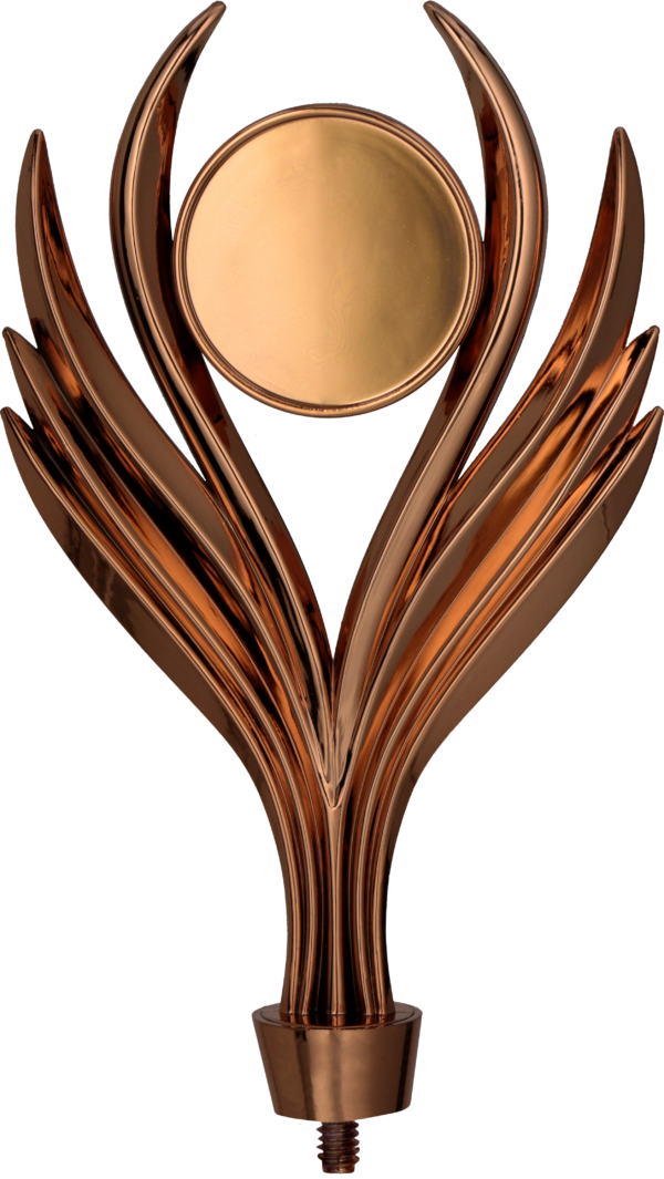 Figurka plastikowa brązowa - SKRZYDŁA - z miejscem na emblemat 50mm