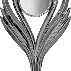 Figurka plastikowa srebrna - SKRZYDŁA - z miejscem na emblemat 50mm