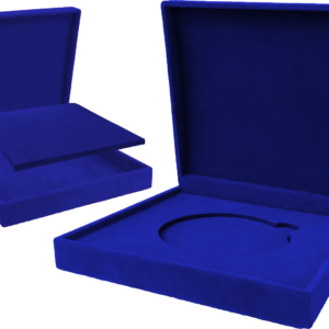BOXMEDAL_BL Etui - niebieskie welurowe