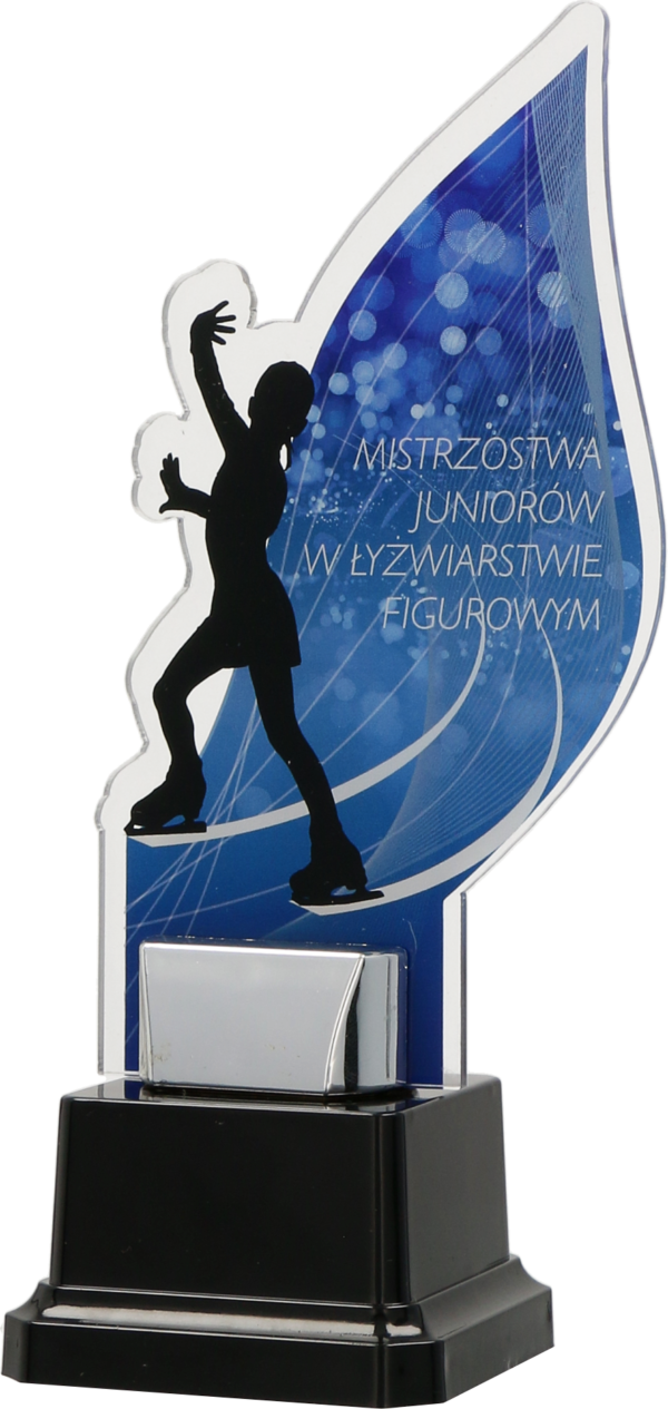 Trofeum z plexy 3mm na podwyższeniu  - INDYWIDUALNE
