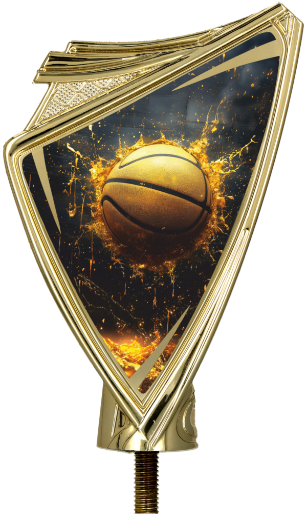 CREST_BAS2 Herb plastikowy złoty z nadrukiem - KOSZYKÓWKA