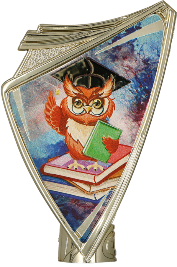 Herb plastikowy złoty z nadrukiem - EDUKACJA