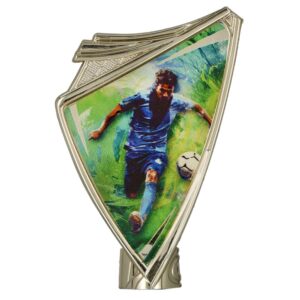 Herb plastikowy złoty z nadrukiem - PIŁKA NOŻNA