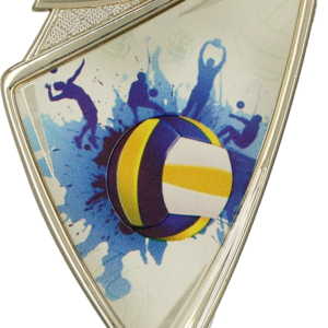 Herb plastikowy złoty z nadrukiem - SIATKÓWKA