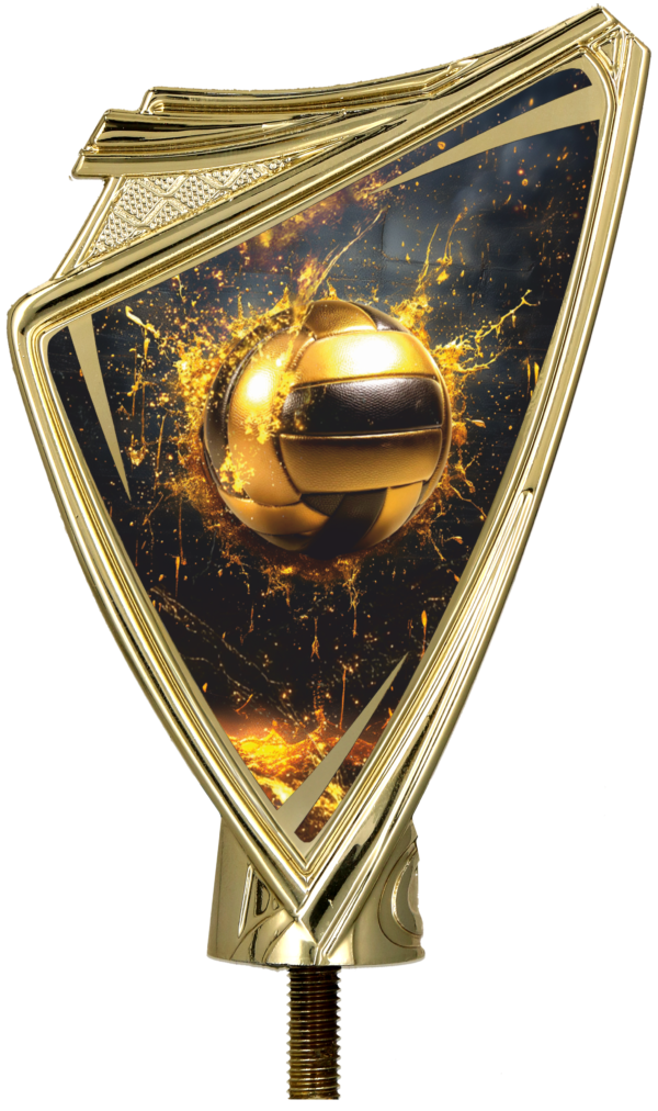 Herb plastikowy złoty z nadrukiem - SIATKÓWKA