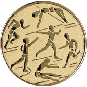 Wklejka aluminiowa złota - lekkoatletyka