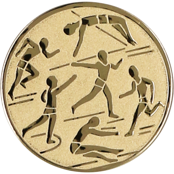 Wklejka aluminiowa złota - lekkoatletyka