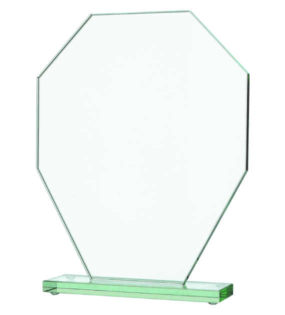 Trofeum szklane z rozklejoną podstawą