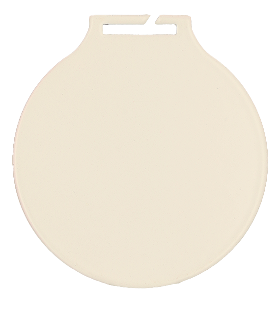 MC6002_WH Medal stalowy z kolorową personalizacją Q - Standard oraz wstążką standardową