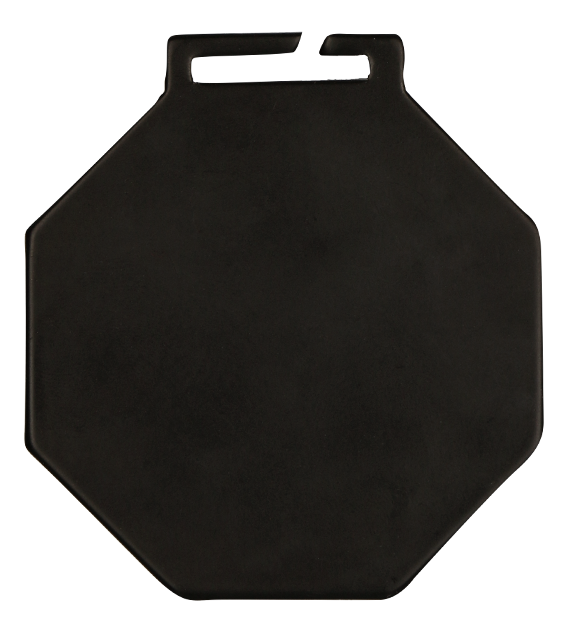MC6003_BK Medal stalowy z kolorową personalizacją Q - Standard oraz wstążką standardową