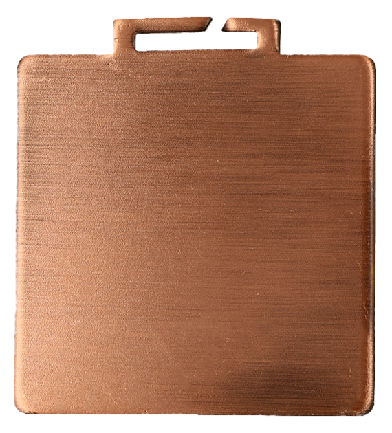 MC6004_AB Medal stalowy z kolorową personalizacją Q - Standard oraz wstążką standardową