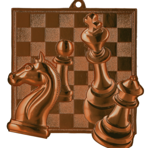 Medal odlewany brązowy - szachy