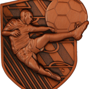 Medal odlewany brązowy – piłka nożna - grawerowany laserem- RMI