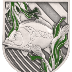 Medal odlewany srebrny – wędkarstwo – karp