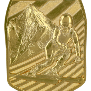 Medal odlewany złoty – zjazd narciarski - grawerowany laserem- RMI