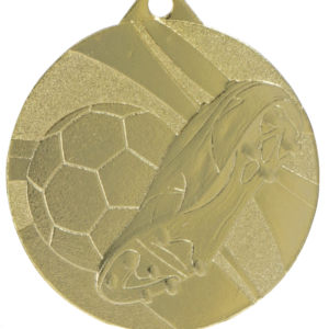 ME5003_G Stalowy medal w kolorze złotym – piłka nożna