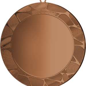 ME7001_B Stalowy medal w kolorze brązowym z miejscem na emblemat 50 mm